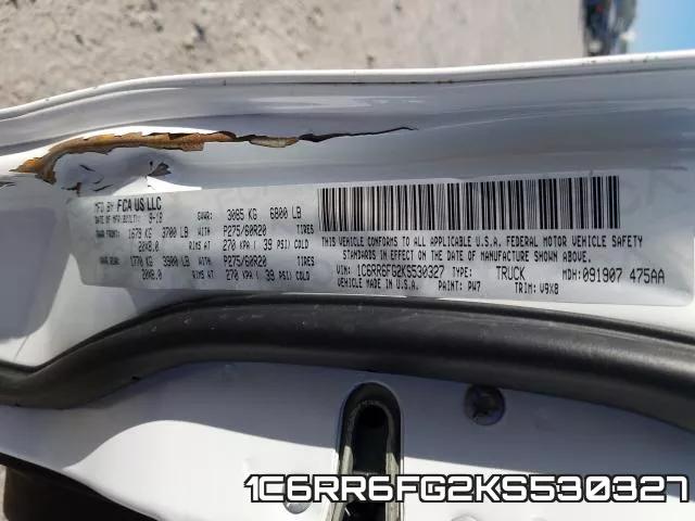 1C6RR6FG2KS530327 фото 2