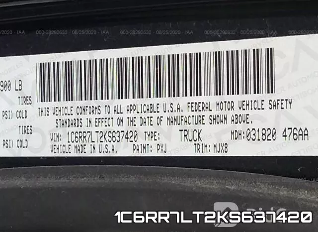 1C6RR7LT2KS637420 фото 10
