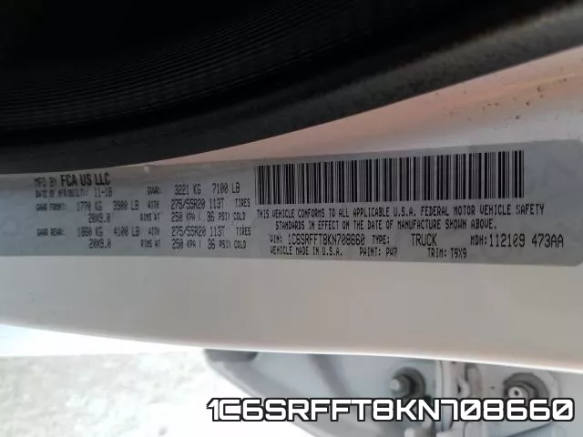 1C6SRFFT8KN708660 фото 2