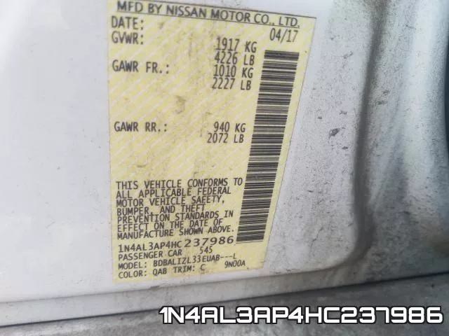 1N4AL3AP4HC237986 фото 2
