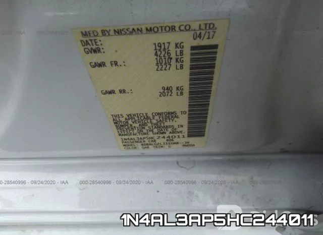 1N4AL3AP5HC244011 фото 10