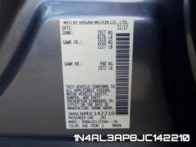 1N4AL3AP8JC142210 фото 2