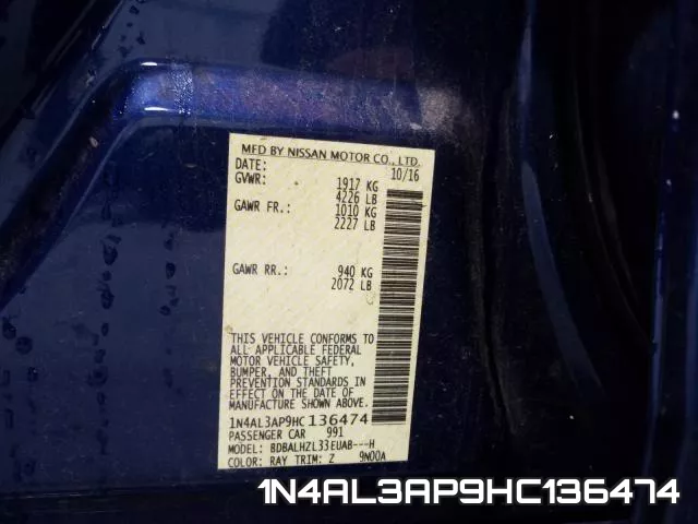 1N4AL3AP9HC136474 фото 2