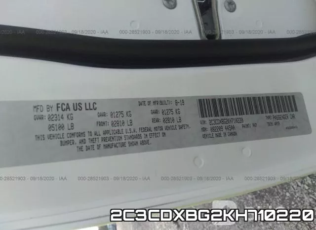 2C3CDXBG2KH710220 фото 10