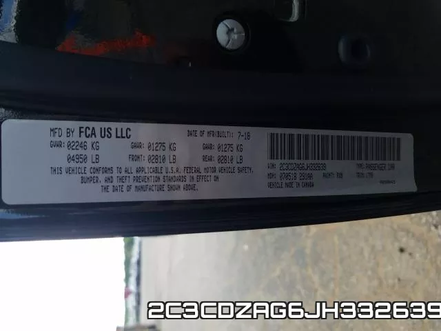 2C3CDZAG6JH332639 фото 2