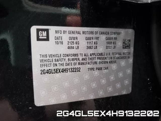 2G4GL5EX4H9132202 фото 2