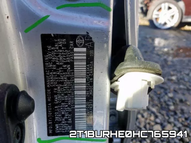 2T1BURHE0HC765941 фото 2