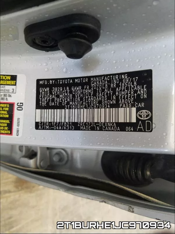 2T1BURHE1JC970934 фото 2