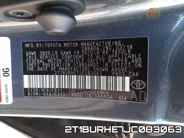 2T1BURHE7JC083063 фото 2