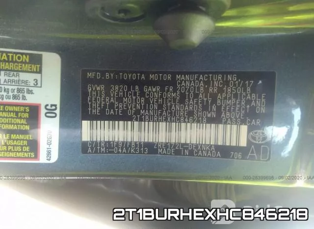 2T1BURHEXHC846218 фото 10