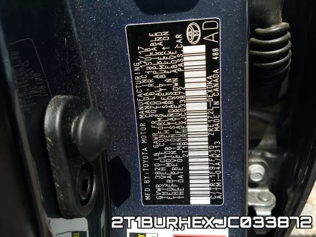 2T1BURHEXJC033872 фото 2
