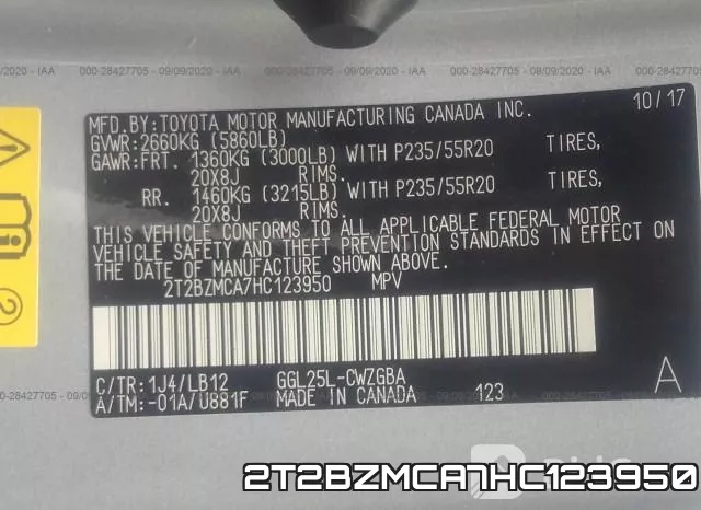 2T2BZMCA7HC123950 фото 10
