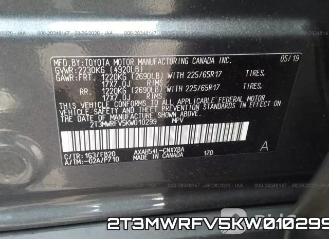 2T3MWRFV5KW010299 фото 10