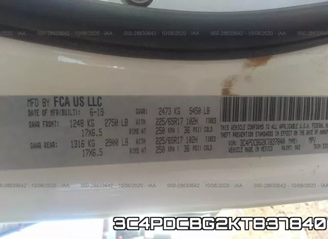 3C4PDCBG2KT837840 фото 10