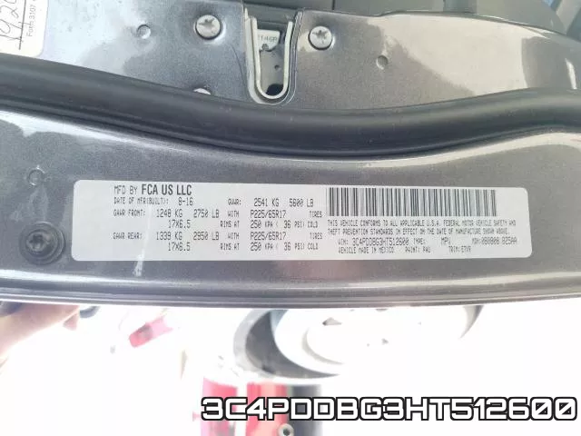 3C4PDDBG3HT512600 фото 2