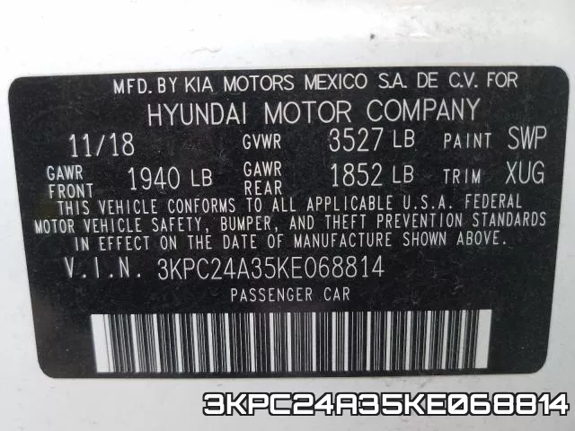3KPC24A35KE068814 фото 2