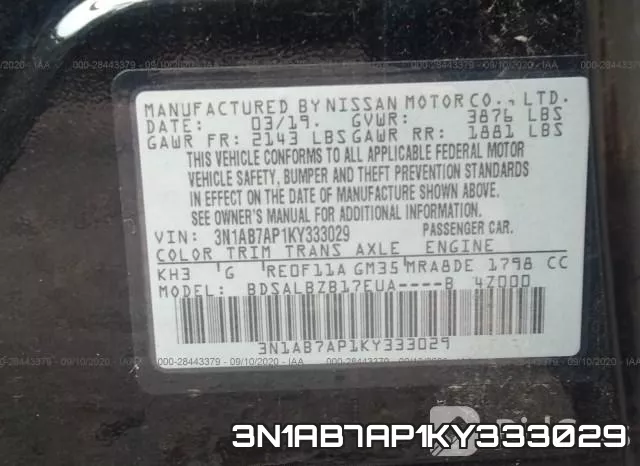 3N1AB7AP1KY333029 фото 10