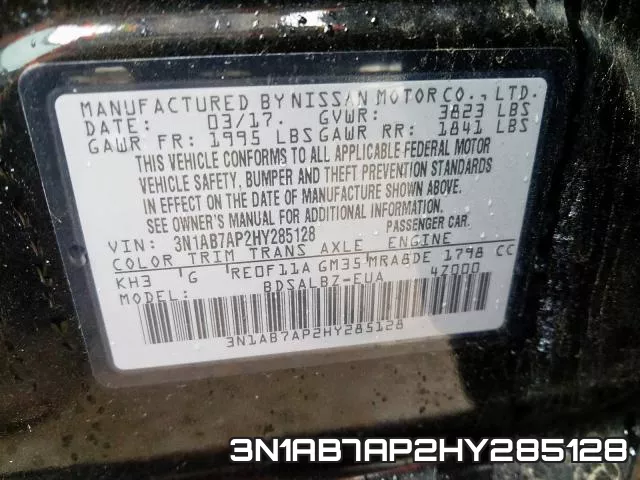 3N1AB7AP2HY285128 фото 2