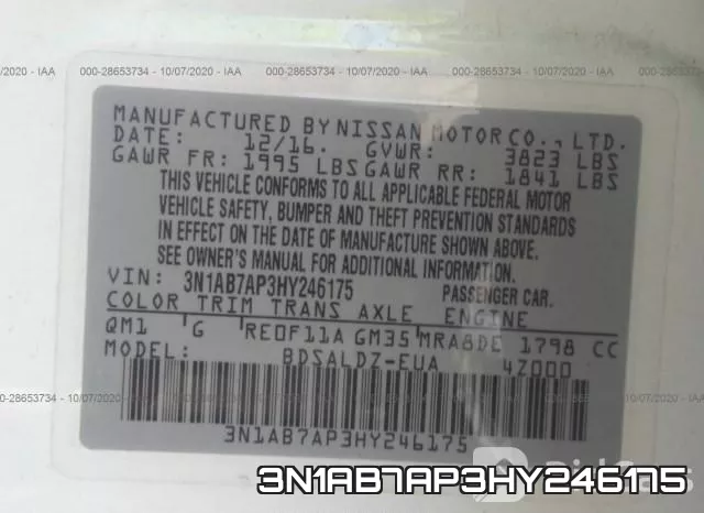 3N1AB7AP3HY246175 фото 9