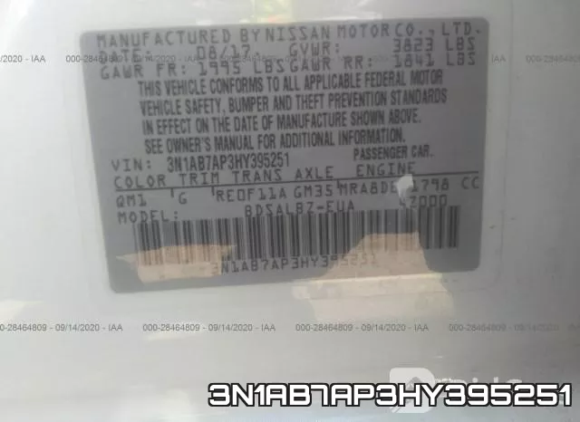 3N1AB7AP3HY395251 фото 10
