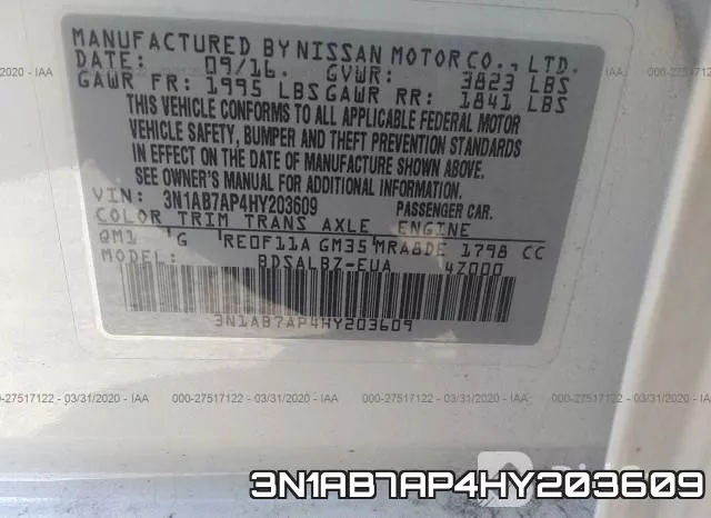 3N1AB7AP4HY203609 фото 10