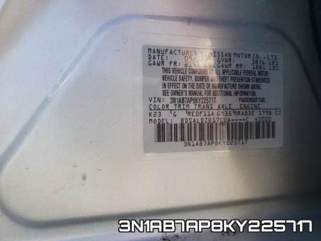 3N1AB7AP8KY225717 фото 2