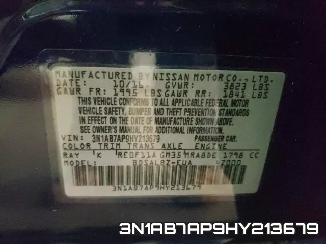 3N1AB7AP9HY213679 фото 2