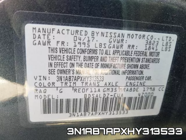 3N1AB7APXHY313533 фото 2