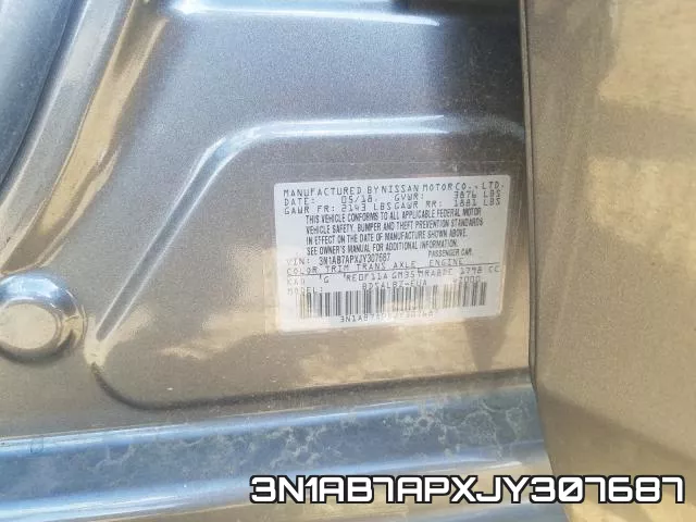 3N1AB7APXJY307687 фото 2