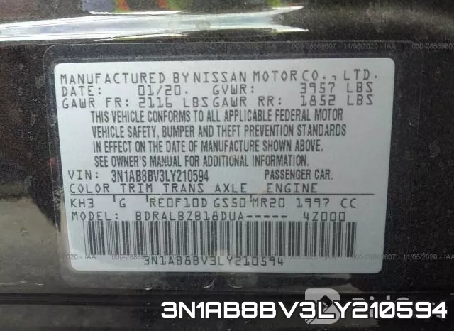 3N1AB8BV3LY210594 фото 10