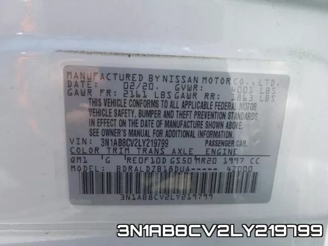 3N1AB8CV2LY219799 фото 2