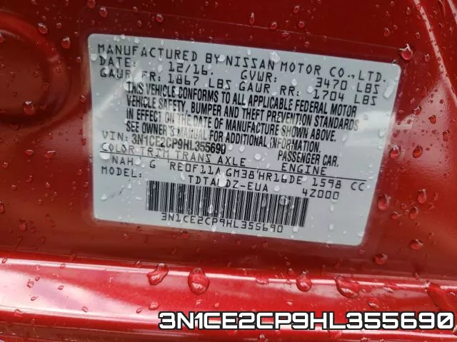 3N1CE2CP9HL355690 фото 2