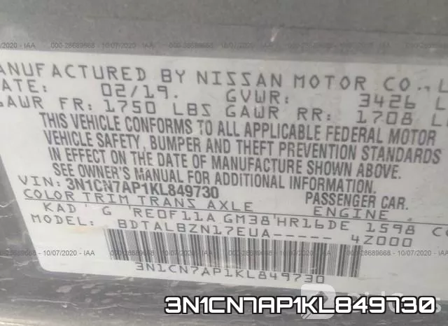 3N1CN7AP1KL849730 фото 10