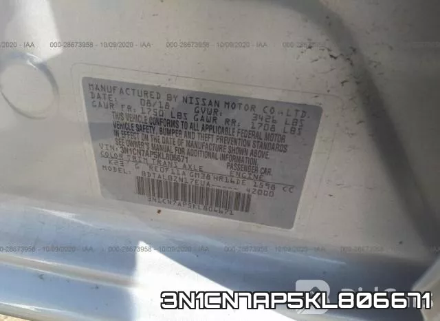3N1CN7AP5KL806671 фото 10