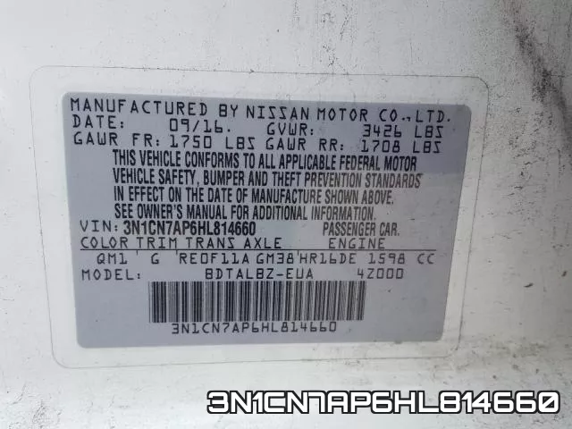 3N1CN7AP6HL814660 фото 2
