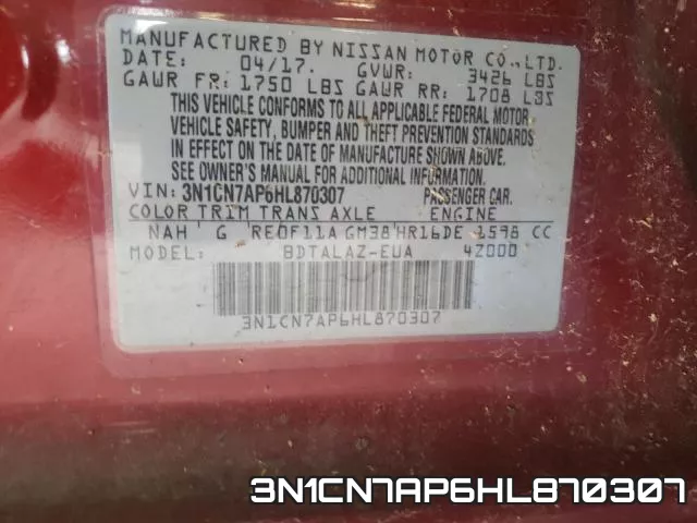 3N1CN7AP6HL870307 фото 2