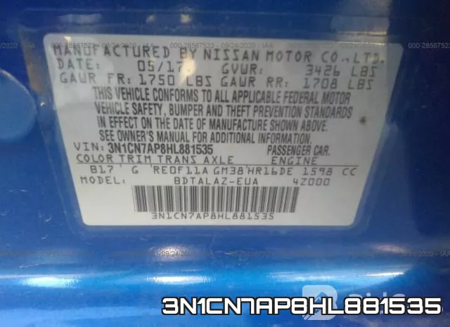 3N1CN7AP8HL881535 фото 10