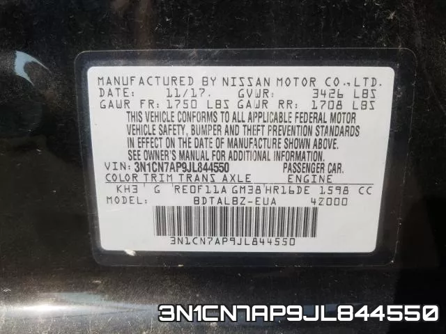 3N1CN7AP9JL844550 фото 2