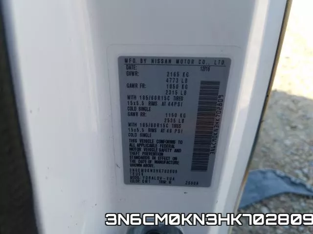 3N6CM0KN3HK702809 фото 2