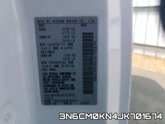 3N6CM0KN4JK701674 фото 2