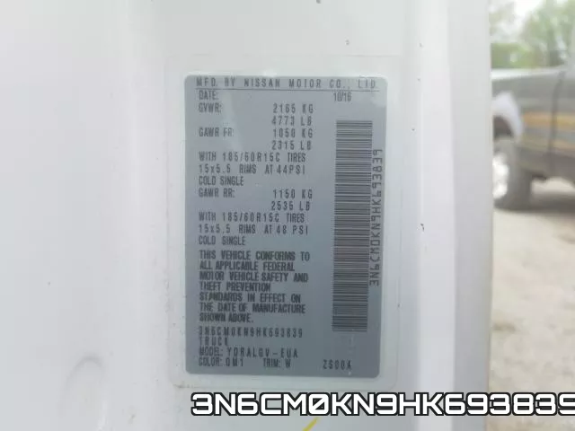 3N6CM0KN9HK693839 фото 2