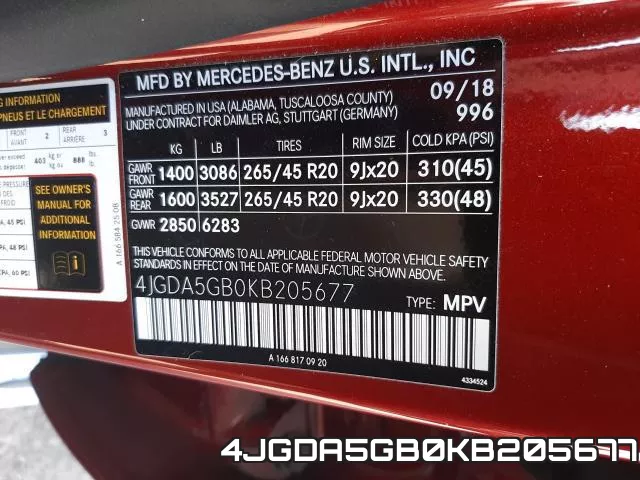 4JGDA5GB0KB205677 фото 2