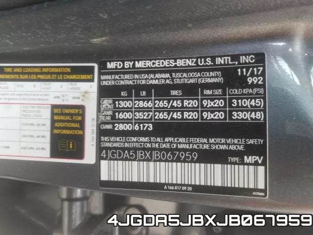 4JGDA5JBXJB067959 фото 2