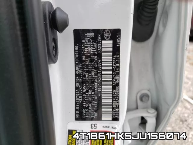 4T1B61HK5JU156074 фото 2