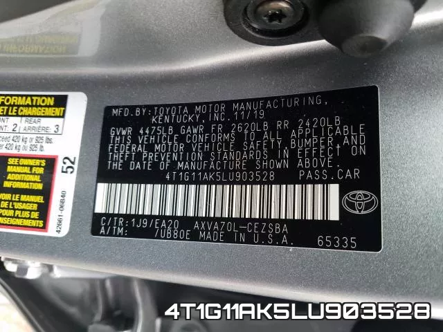 4T1G11AK5LU903528 фото 2