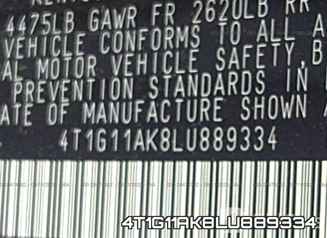 4T1G11AK8LU889334 фото 10