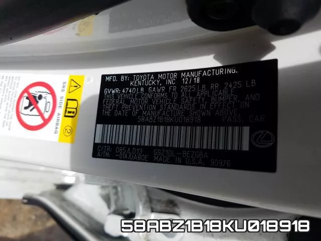 58ABZ1B18KU018918 фото 2