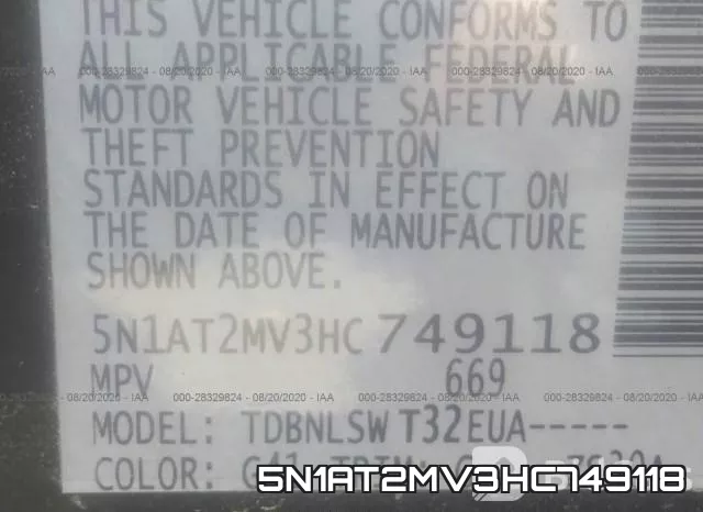 5N1AT2MV3HC749118 фото 10