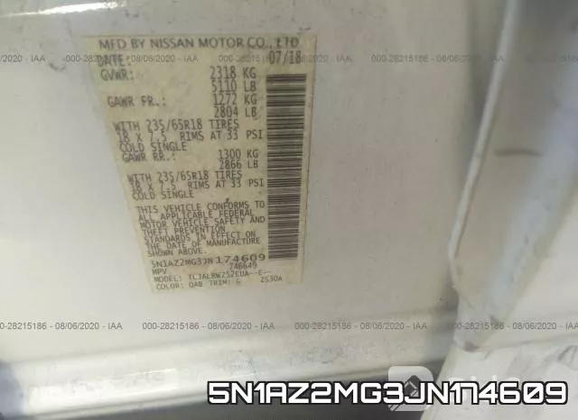 5N1AZ2MG3JN174609 фото 10