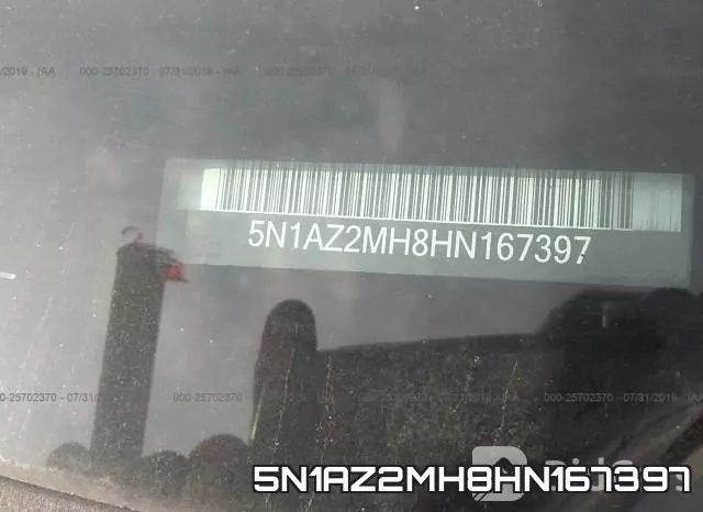 5N1AZ2MH8HN167397 фото 10